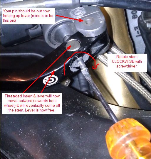 Brembo brake lever REMOVAL Suzuki GSXR Motorcycle Forums